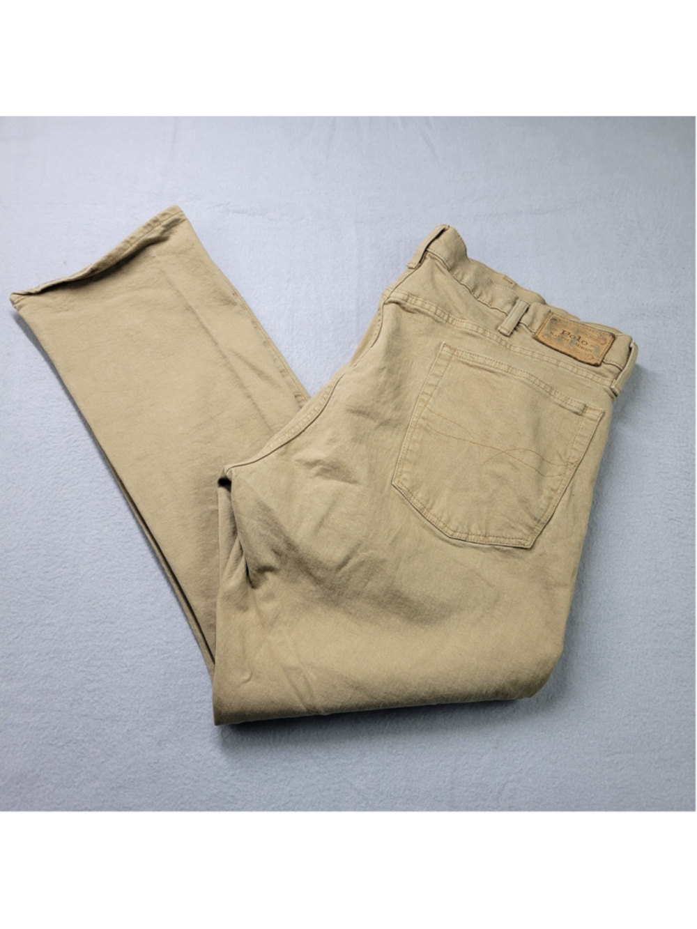 Polo Ralph Lauren Jeans Mens Size 40x30 Brown Varick Slim Straight Cotton Denim
